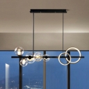 Modern Lighting Chandelier Globe Glass Dinning Room Minimalism Chandelier Lighting Fixtures