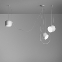 3-Light Suspension Lamp Loft Style Drum Shape Metal Pendant Lighting Fixtures