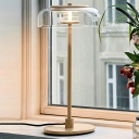 Contemporary Table Lamp Glass 1 Light Night Table Lamps for Bedroom Living Room
