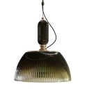 1-Light Suspension Lamp Contemporary Style Cone Shape Glass Hanging Light Fixtures
