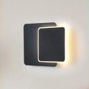 Modern Style LED Wall Sconce Light Nordic Style Metal Acrylic Rotating Wall Light for Bedside Aisle