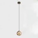 Globe Metal Suspension Pendant 1 Light Modern Minimalist Hanging Lamp for Living Room