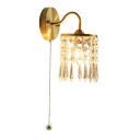 1-Light Sconce Lamp Minimal Style Waterfall Shape Metal Wall Lighting Fixtures