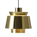 1-Light Suspension Lamp Minimalist Style Geometric Shape Metal Pendant Ceiling Lights