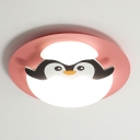 Cartoon Animal Flush Mount Ceiling Light Fixtures Metal Flush Mount Ceiling Lamp