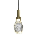 1-Light Suspension Lamp Contemporary Style Geometric Shape Crystal Pendant Ceiling Lights