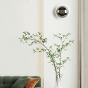 Modern Minimalist Flush Mount Wall Sconce Round Shape Wall Lighting Ideas for Bedroom