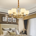 Brass Chandelier Light Fixtures Traditional 6 Lights Vintage Hanging Chandelier for Living Room