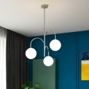 Chrome 3 Lights American Style Chandelier Lighting Fixtures Living Room Vintage Hanging Chandelier