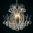 Faceted Crystal Balls Chandelier Lighting Fixtures Metal Elegant Modern Ceiling Chandelier for Living Room
