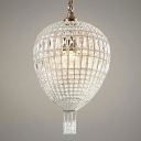 Crystals Globe Chandelier Lighting Fixtures Elegant Modern 3 Lights Hanging Chandelier for Bedroom