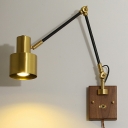 Brass 1 Light Industrial Wall Lighting Fixtures Vintage Flush Wall Sconce for Living Room