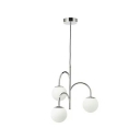 3-Light Chandelier Light Fixture Minimalist Style Globe Shape Metal Hanging Lamp