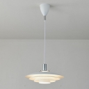 1-Light Hanging Fixture Minimal Style Saucer Shape Metal Pendant Ceiling Lights