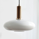 Drum Metal Suspension Pendant 1 Light Modern Minimalist Hanging Lamp for Living Room