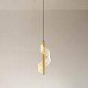 Modern Style LED Pendant Light Nordic Style Metal Acrylic Hanging Light for Bedside