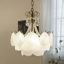 5-Light Pendant Light Fixtures ​Minimalist Style Shell Shape Metal Hanging Chandelier