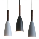 Contemporary Funnel Hanging Pendant Lights Metallic Down Lighting Pendant