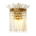 1-Light Sconce Lights Minimalist Style Waterfall Shape Metal Wall Lighting Fixtures