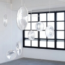 Contemporary Ring-Shaped Pendant Ceiling Lights Closed Glass Pendant Lights