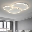 White Modern Led Surface Mount Ceiling Lights Simple Basic Close to Ceiling Lighting for Bedroom