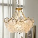 American Style Chandelier Glass Shade Ceiling Chandelier for Living Room Dining Room