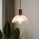 Hanging Pendant Light Clear Glass Shade Suspension Pendant Light for Living Room