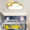 Modern Flush Mount Ceiling Lighting Fixture Contemporary Close to Ceiling Lamp for Kid's Room