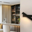 Black Rectangle Wall Sconce Lighting Modern Style Metal 1-Light Sconce Light Fixture