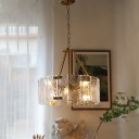 American Style Glass Pendant Light Modern and Simple Chandelier Light for Living Room