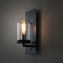 Industrial Style Wall Mount Lighting Glass Wall Mounted Light Fixture for Cafe