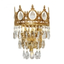 1-Light Sconce Lights Minimalist Style Crown Shape Metal Wall Lighting Fixtures