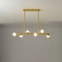 Modern Style LED Haning Light Nordic Style Metal Glass Chandelier Light for Dinning Room