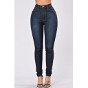 Stylish Ladies Jeans Indigo Zip Fly High Rise Ankle Length Skinny Jeans