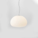 Nordic Frosted White Opal Glass Ceiling Pendant Light Dome Tapered Pendant Light