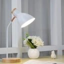 Designer Dome Reading Book Light Metal and Wood Small Desk Lamp Table Lamp