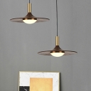 Contemporary Slim Hanging Pendant Lights Wood and Metal Hanging Pendant Light