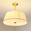 White 4 Light Traditional Semi Flush Mount Ceiling Fixture Vintage American Close to Ceiling Lamp for Bedroom