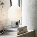 Contemporary Table Light White Glass Nights and Lamp for Bedroom Living Room