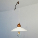 Wood Ceiling Pendant Lamp 1 Light Modern Nordic Style Hanging Light Fixtures for Bedroom