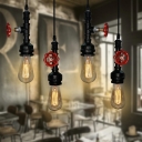 1-Light Pendant Lighting Fixtures Industrial Style Pipe Shape Metal Suspension Lamp