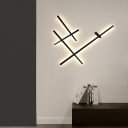 Modern Flush Mount Wall Sconce Lines Wall Lighting Fixtures for Living Room