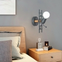 1-Light Sconce Light Fixtures Kids Style Exposed Shape Metal Wall Mounted Lighting