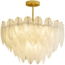 American Style Chandelier Glass Ceiling Chandelier for Bedroom Dining Room
