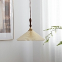 Contemporary Wood Hanging Pendant Light Down Lighting Pendant for Bedroom