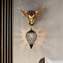Animal Shade Flush Mount Wall Sconce Crystal Globe Flush Wall Sconce for Living Room