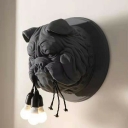 3-Light Sconce Light Fixtures Kids Style Dog Shape Resin Wall Mounted Reading Lights