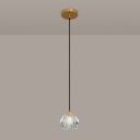 1-Light Hanging Ceiling Light Contemporary Style Globe Shape Crystal Pendant Light Fixtures