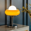 Modernism Mushroom Night Table Lamps Metal and Glass Table Lamp for Bedroom