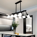 8 Lights Dispersed Shade Hanging Light Modern Style Glass Pendant Light for Living Room